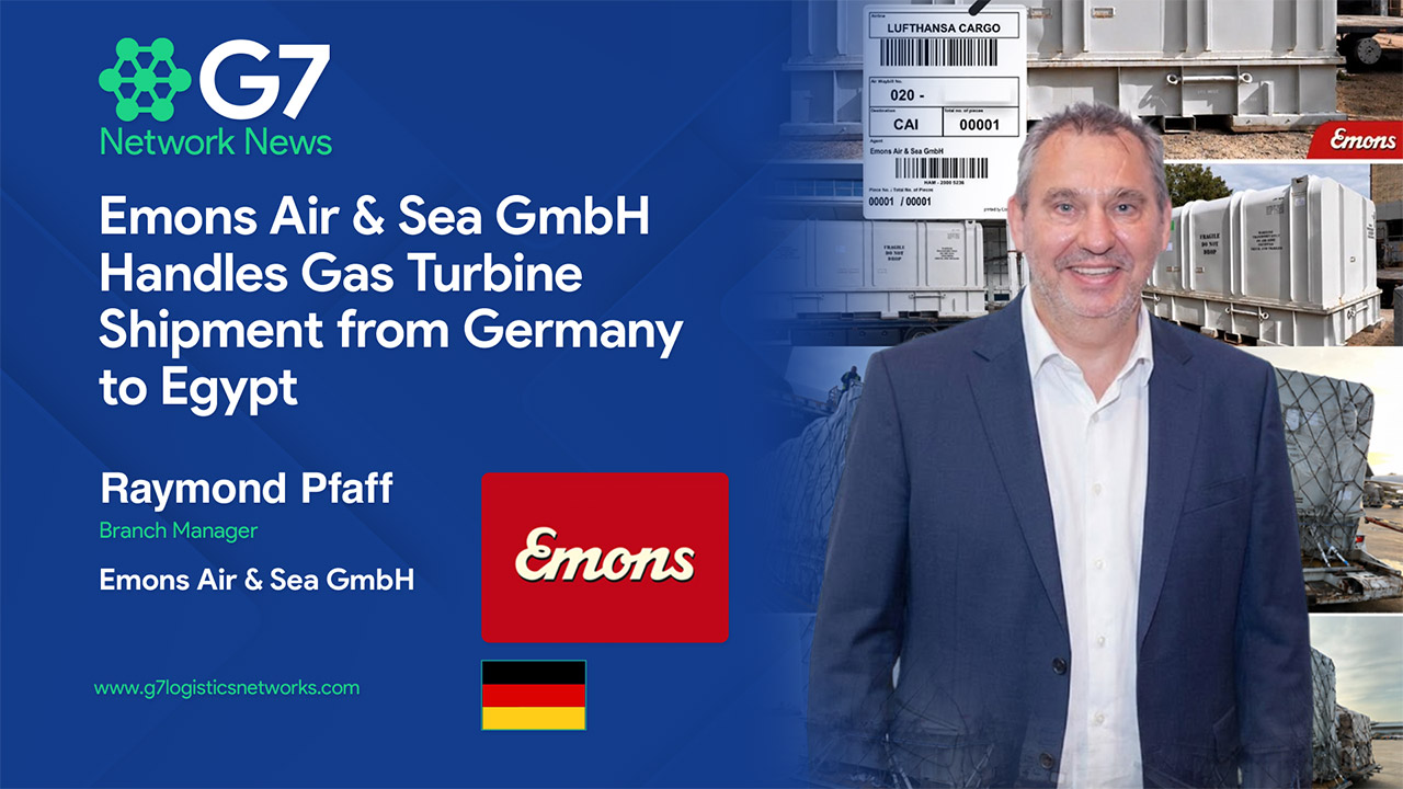 Emons Air & Sea GmbH Successfully Delivers Gas Turbine from Germany to Cairo, Egypt